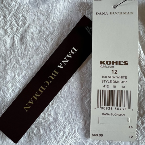 Dana Buchman Textured White Ankle Pants Chic Workwear Size 12 NWT - Picture 5 of 11